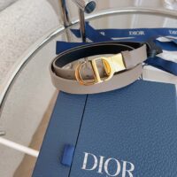 Dior CD Unisex 30 Montaigne Reversible Belt Hazelnut Black Smooth Calfskin 20 MM Width (1)