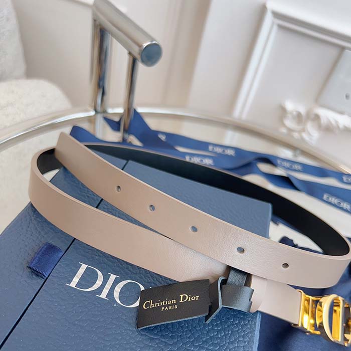 Dior CD Unisex 30 Montaigne Reversible Belt Hazelnut Black Smooth Calfskin 20 MM Width (7)