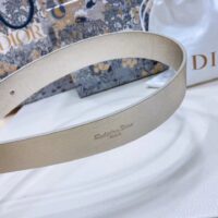 Dior CD Women 30 Montaigne Reversible Belt Gold-Tone Latte Smooth Calfskin 20 MM (7)