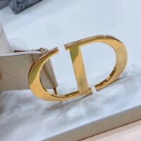 Dior CD Women 30 Montaigne Reversible Belt Gold-Tone Latte Smooth Calfskin 20 MM (7)