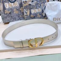 Dior CD Women 30 Montaigne Reversible Belt Gold-Tone Latte Smooth Calfskin 20 MM (7)