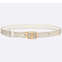 Dior CD Women 30 Montaigne Reversible Belt Gold-Tone Latte Smooth Calfskin 20 MM (7)