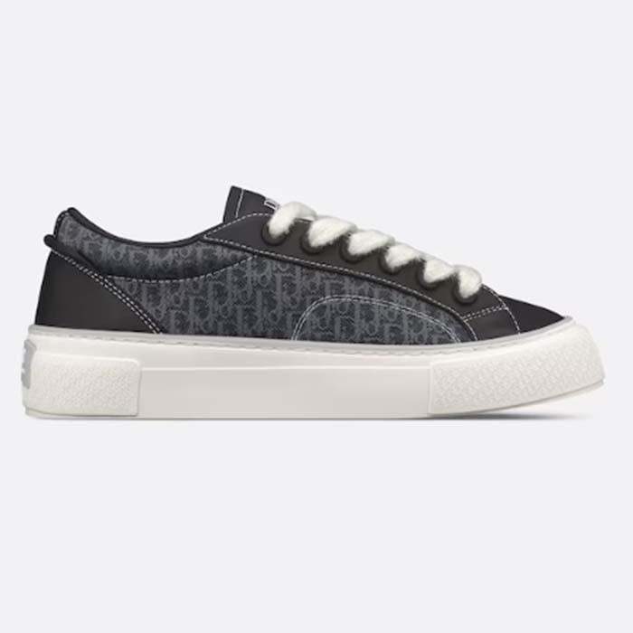 Dior Unisex CD B33 Sneaker Black Smooth Calfskin Dior Oblique Jacquard