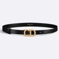 Dior Unisex CD Saddle Belt Black Ultrasmooth Calfskin 20 MM Width (8)