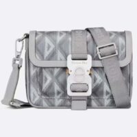 Dior Unisex Mini Hit The Road Bag Gray CD Diamond Canvas (5)