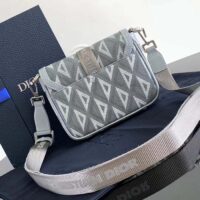 Dior Unisex Mini Hit The Road Bag Gray CD Diamond Canvas (5)
