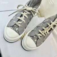 Dior Unisex Shoes CD Walk’N’Dior Sneaker Gray Dior Oblique Technical Mesh Calfskin (9)