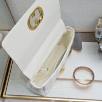 Dior Women CD Large Dior Caro Bag Stone Ivory Supple Cannage Calfskin (1)