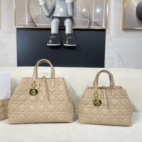 Dior Women CD Large Dior Toujours Bag Powder Beige Macrocannage Calfskin (1)