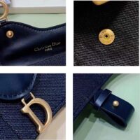 Dior Women CD Saddle Belt Black Smooth Calfskin Technical Fabric 80 MM Width (1)