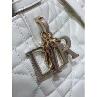 Dior Women CD Small Dior Toujours Bag Latte Macrocannage Calfskin Lock Strap Closures (9)