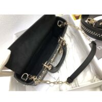 Dior Women CD Small Lady D-Joy Bag Black Crinkle-Effect Lambskin White Resin Half-Pearl Cannage (1)