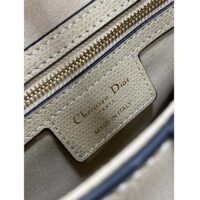 Dior Women Saddle Bag Strap Sand-Colored Grained Calfskin CD Signature Interior Back Pocket (6)