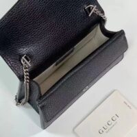 Gucci GG Women Dionysus Mini Top Handle Bag Black Crystal Hardware Tiger Head Closure (11)