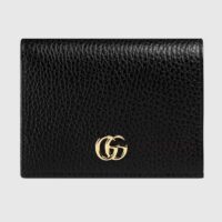 Gucci Unisex GG Leather Card Case Wallet Double G Snap Closure (10)