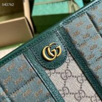 Gucci Unisex Mini GG Canvas Pouch Green Quilted Beige Ebony Supreme (1)