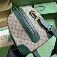 Gucci Unisex Mini GG Canvas Small Duffle Bag Green Quilted Beige Ebony Supreme Canvas (10)