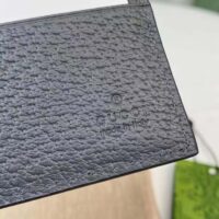 Gucci Unisex Wallet Cut-Out Interlocking G Black Grey GG Supreme Canvas (6)