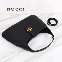 Gucci Women GG Aphrodite Large Shoulder Bag Black Soft Leather (10)