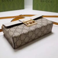 Gucci Women GG Padlock Mini Bag Beige Ebony GG Supreme Canvas Lock Closure (2)