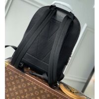 Louis Vuitton LV Unisex Adrian Backpack Black Taiga Cowhide Leather Textile Lining (1)