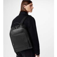 Louis Vuitton LV Unisex Adrian Backpack Black Taiga Cowhide Leather Textile Lining (1)