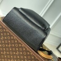 Louis Vuitton LV Unisex Adrian Backpack Black Taiga Cowhide Leather Textile Lining (1)