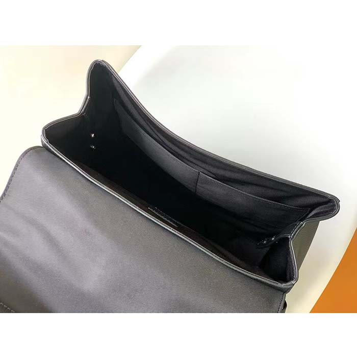 Louis Vuitton LV Unisex Fastline Backpack Black Cowhide Leather Textile Lining (11)