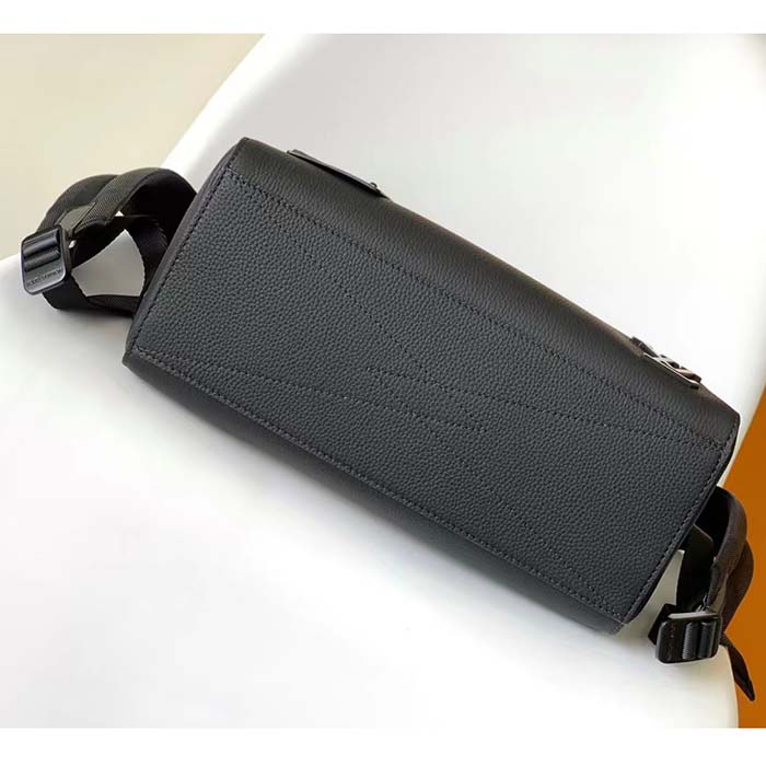 Louis Vuitton LV Unisex Fastline Backpack Black Cowhide Leather Textile Lining (8)