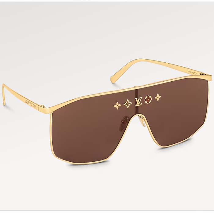 Louis Vuitton LV Unisex LV Golden Mask Sunglasses Gold-Toned Metal Frame Brown Lens