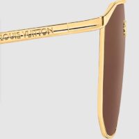 Louis Vuitton LV Unisex LV Golden Mask Sunglasses Gold-Toned Metal Frame Brown Lens (2)