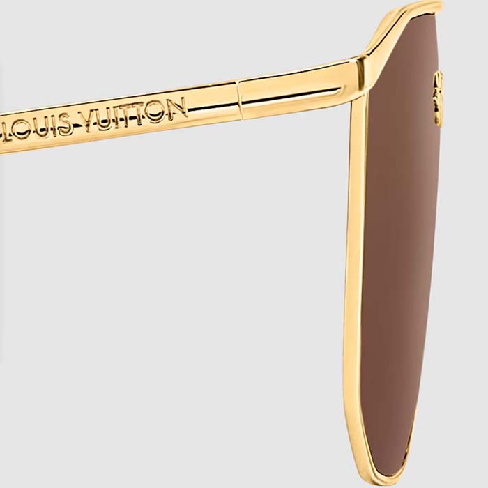 Louis Vuitton LV Unisex LV Golden Mask Sunglasses Gold-Toned Metal Frame Brown Lens (3)