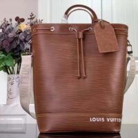 Louis Vuitton LV Unisex Maxi Noé Sling Cognac Calf Leather Drawstring Inside-Hook Closure Double Handle (1)