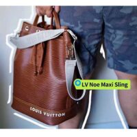 Louis Vuitton LV Unisex Maxi Noé Sling Cognac Calf Leather Drawstring Inside-Hook Closure Double Handle (1)