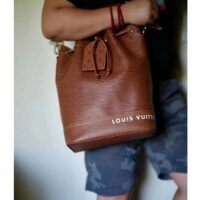 Louis Vuitton LV Unisex Maxi Noé Sling Cognac Calf Leather Drawstring Inside-Hook Closure Double Handle (1)