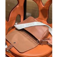 Louis Vuitton LV Unisex Montsouris Messenger Cognac Calf Leather Textile Lining (12)