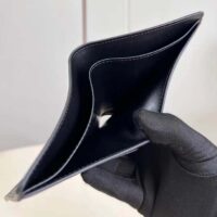 Louis Vuitton LV Unisex Multiple Wallet Black Borealis Calf Leather Textile Lining (2)
