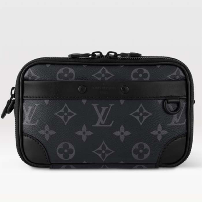 Louis Vuitton LV Unisex Nano Alpha Monogram Eclipse Coated Canvas Cowhide Leather