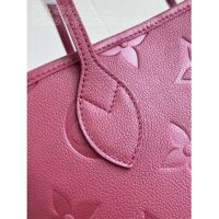 Louis Vuitton LV Unisex Neverfull MM Wine Red Monogram Empreinte Embossed Grained Cowhide Leather (3)