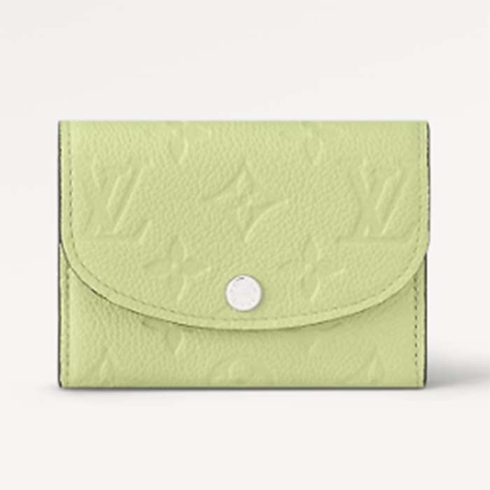 Louis Vuitton LV Unisex Rosalie Coin Purse Green Monogram Empreinte Embossed Supple Grained Cowhide Leather