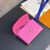 Louis Vuitton LV Unisex Rosalie Coin Purse Pink Monogram Empreinte Embossed Supple Grained Cowhide Leather (3)