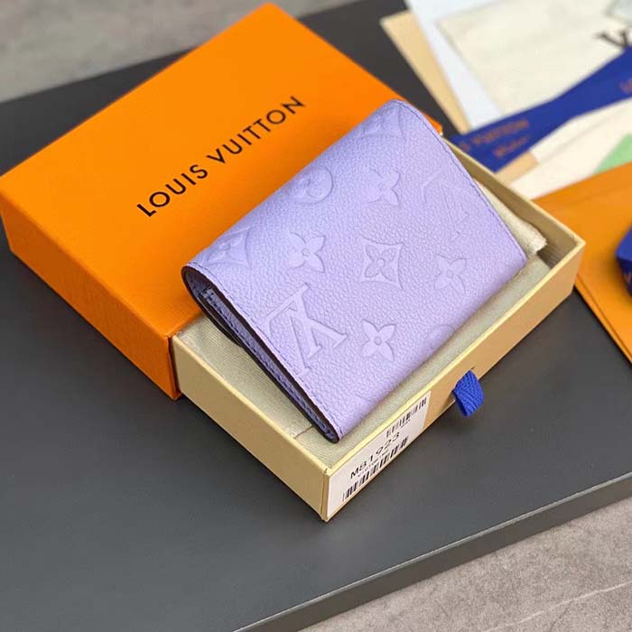 Louis Vuitton LV Unisex Rosalie Coin Purse Purple Monogram Empreinte Embossed Supple Grained Cowhide Leather (3)