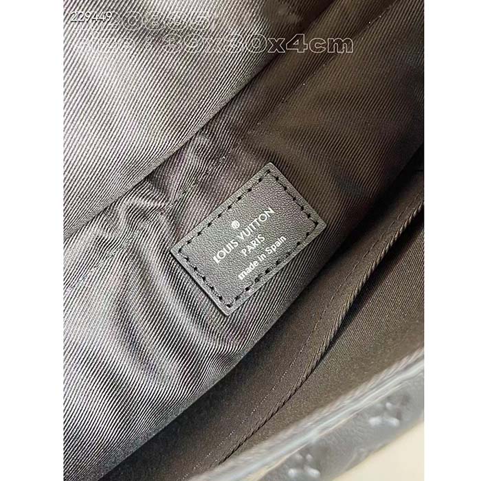 Louis Vuitton LV Unisex S Lock Briefcase Black Taurillon Monogram Embossed Cowhide Leather (2)