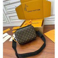 Louis Vuitton LV Unisex S Lock Messenger Black Monogram Macassar Coated Canvas Epi Leather (4)