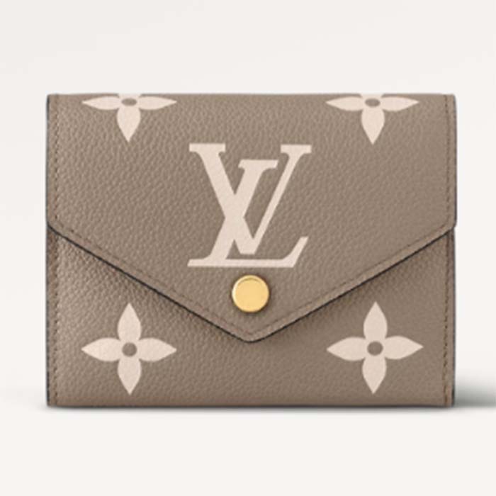 Louis Vuitton LV Unisex Victorine Wallet Cream Monogram Empreinte Embossed Supple Grained Cowhide Leather