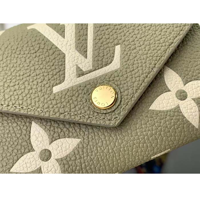 Louis Vuitton LV Unisex Victorine Wallet Cream Monogram Empreinte Embossed Supple Grained Cowhide Leather (8)
