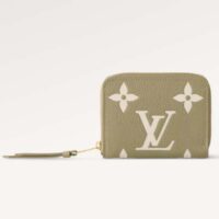 Louis Vuitton LV Unisex Zippy Coin Purse Khaki Cream Monogram Empreinte Embossed Cowhide Leather (10)