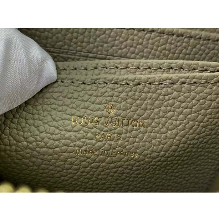Louis Vuitton LV Unisex Zippy Coin Purse Khaki Cream Monogram Empreinte Embossed Cowhide Leather (9)