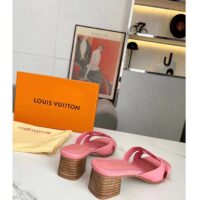 Louis Vuitton LV Women Isola Flat Mule Pink Calf Leather Circle Signature (2)