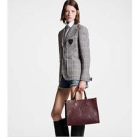 Louis Vuitton LV Women OnTheGo MM​ Wine Red Monogram Empreinte Embossed Grained Cowhide Leather (3)